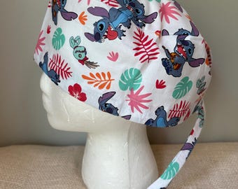 Lilo and Stitch Scrub Cap *Last made with white tie - Surgery Surgical OR Hat