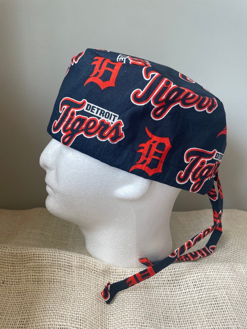 Detroit Tigers Scrub Cap Surgery Cap Surgery Hat OR Cap OR Hat Surgical Cap Surgical Hat Scrub Caps Scrub Hats image 1