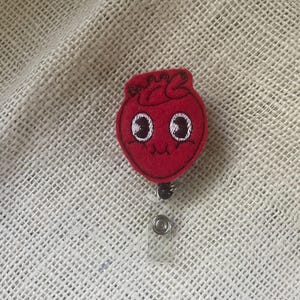 Anatomical Cartoon Heart Badge Reel - ID Badge Reel - Badge Holder - Lanyard Badge Holder - Medical - Business - Teacher