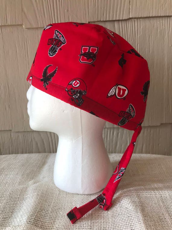 University of Utah Scrub Cap Surgery Cap Scrub Hat Scrub Etsy