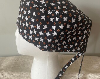 Ghosts and Jack-o-lanterns Halloween Scrub Cap - Surgery Cap Hat - OR Cap Hat - Surgical Cap Hat - Scrub Caps Hats