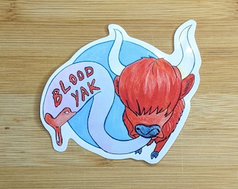 Blood Yak! Vinyl sticker