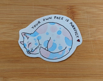 Trans Pride Cat - Your Own Pace Is Purrfect