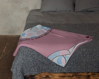 Your Own Pace Is Purrfect - Pink Throw Blanket