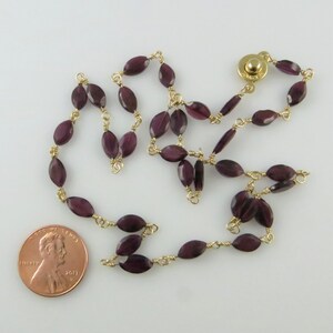 Faceted Garnet, Gold-Filled Necklace, 19.5 in. Classic, Bold Ready to Ship N101 image 9