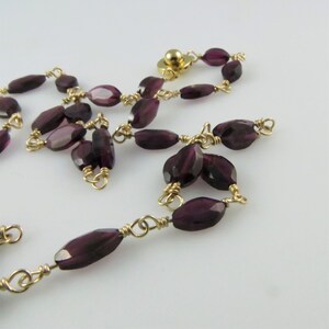 Faceted Garnet, Gold-Filled Necklace, 19.5 in. Classic, Bold Ready to Ship N101 image 4