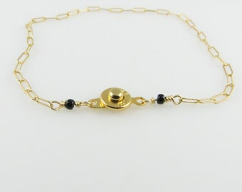 Gold-Filled Paperclip Chain Bracelet - Ready to Ship (B107)