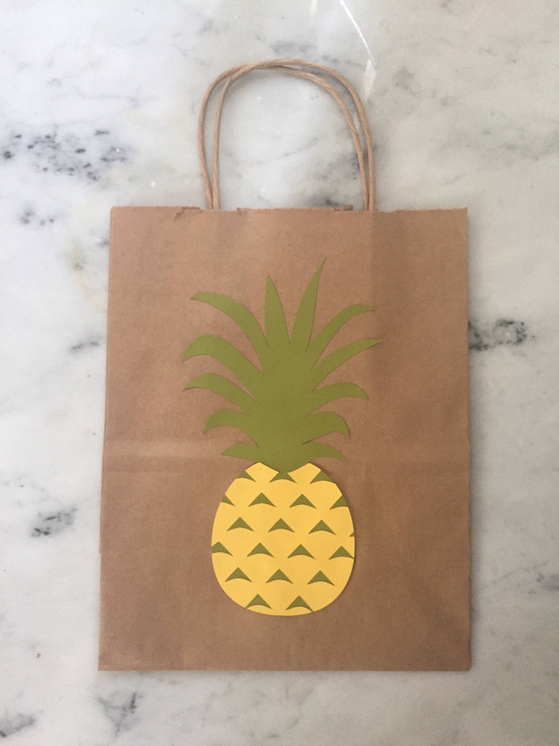 Pineapple Kraft Paper Gift Bag Etsy