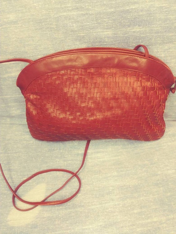 Brick Red Basket Weave Etienne Aigner
