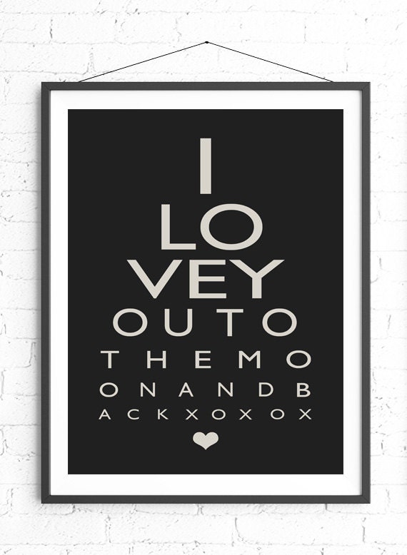 I Love You To The Moon And Back Eye Chart