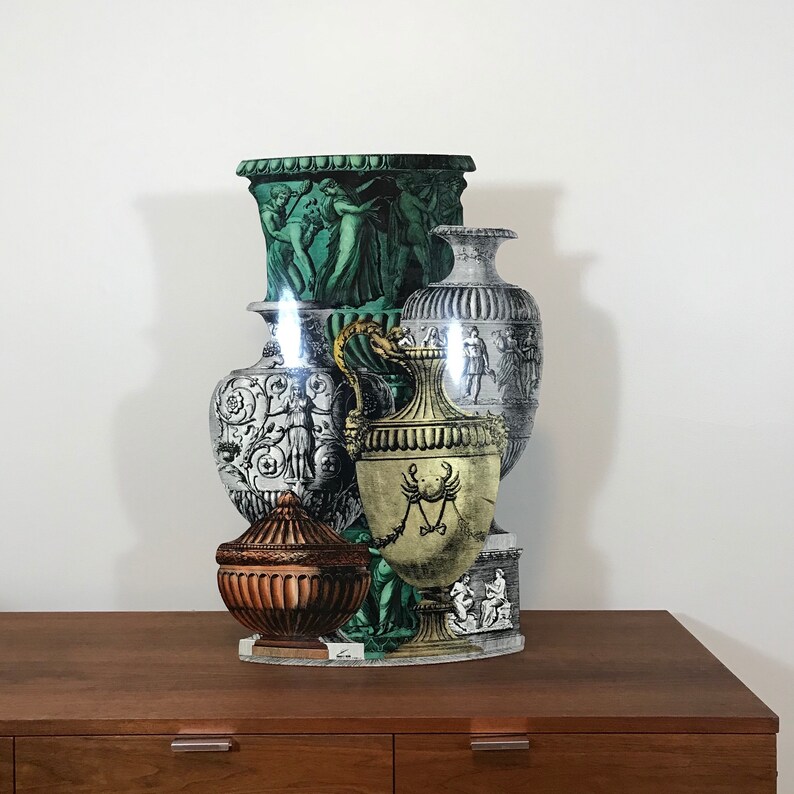 Piero Fornasetti Umbrella Stand Trompe Loeil Ancient Vases Etsy