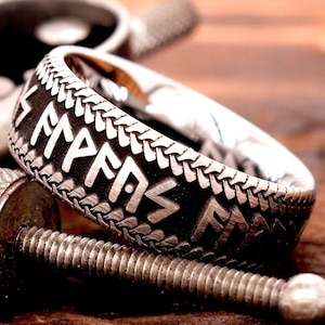 Viking Ring, Tungsten Ring, Nordic Wedding Ring, Mens Tungsten Ring, Tungsten Wedding Band, Personalized Ring, Runes Ring, Mens Viking Ring