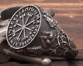 Sterling zilveren Viking Ring, Viking Runen Ring, Noorse Ring, Mannen Trouwring, Vrouwen Trouwring, Aangepaste Gouden Ring, Handgemaakte Ring