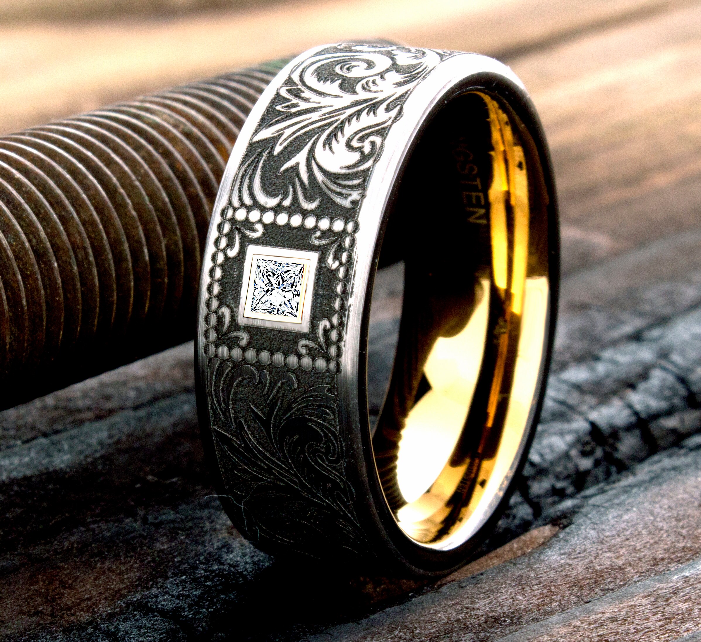 Vibrant Tungsten Wedding Ring Men Artwork Photography Vibrant Tungsten Wedding Ring Men Artwork Photography