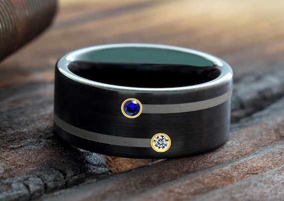 Tungsten birthstone best sale rings