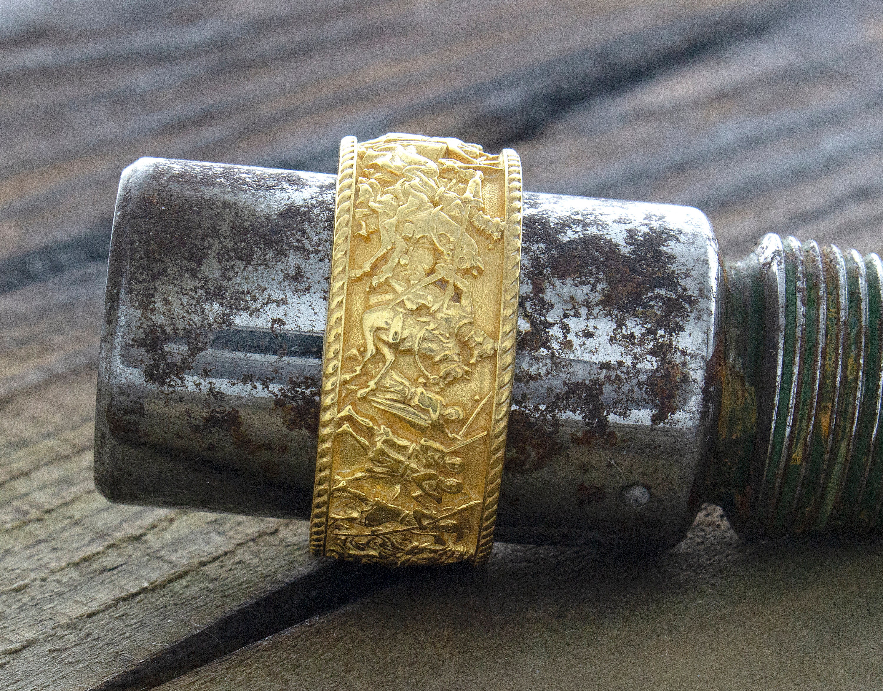 Medieval Ring, Medieval Knight Ring, Medieval Battlefield Ring, 14k ...