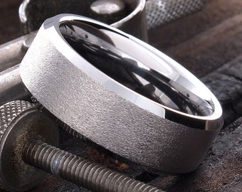 Tungsten Ring, Tungsten Band, Wedding Ring, Mens Tungsten Ring, 8mm Tungsten Ring, Custom Made Ring, Personalized Ring, Wedding Band