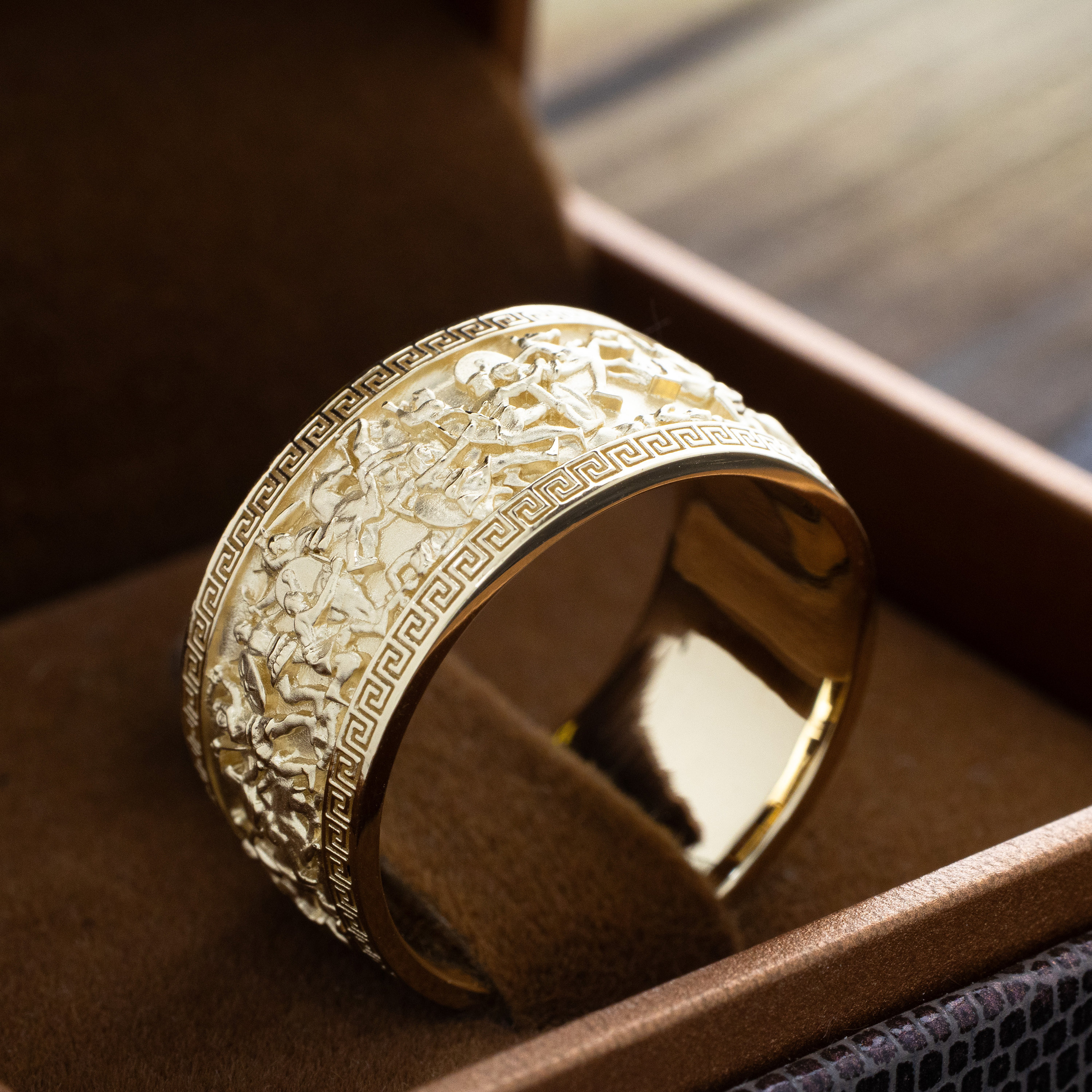 Alexander the Great Ring, Solid 14k Gold Ring, Men's Wedding Ring