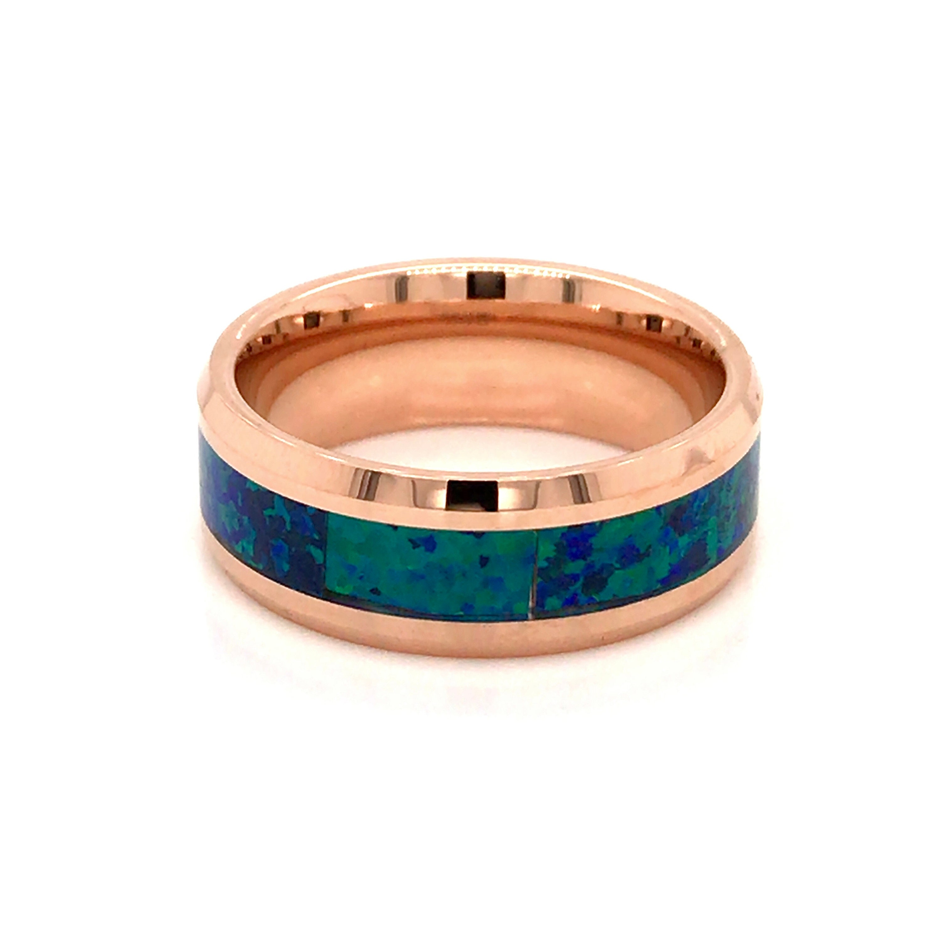 Tungsten Ring Opal Wedding Band Opal Ring for Men Womens - Etsy
