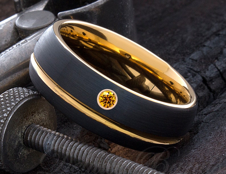 Mens Wedding Ring Anniversary Ring Diamond Mens Ring Etsy