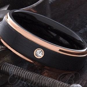 Anillo de bodas para hombre - Anillo de aniversario - Anillo de diamantes para hombre - Anillo de compromiso - Anillo hecho a medida - Anillo de diamantes para hombre - Anillo de promesa de diamantes