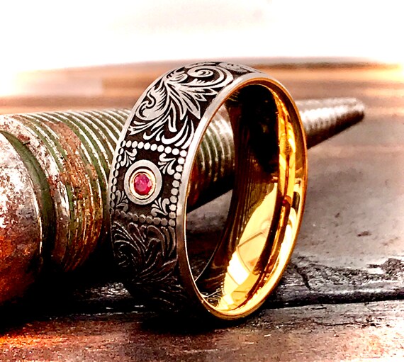 Tungsten ruby ring deals