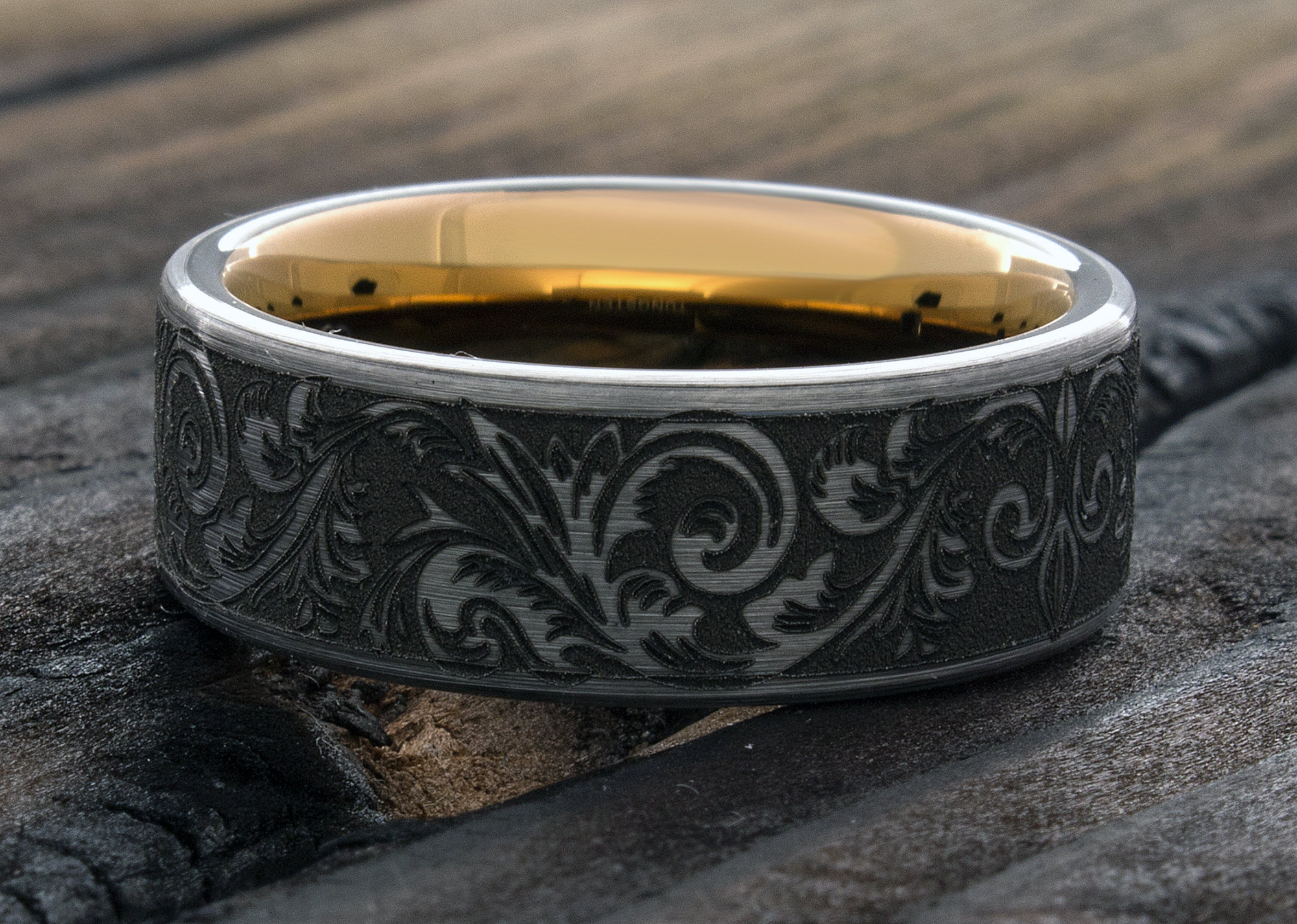 Amazing Tungsten Wedding Ring Men Landscape Art Amazing Tungsten Wedding Ring Men Landscape Art