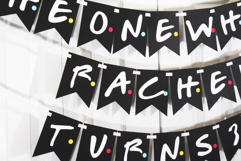 Friends TV show birthday banner Personalized name Birthday ...