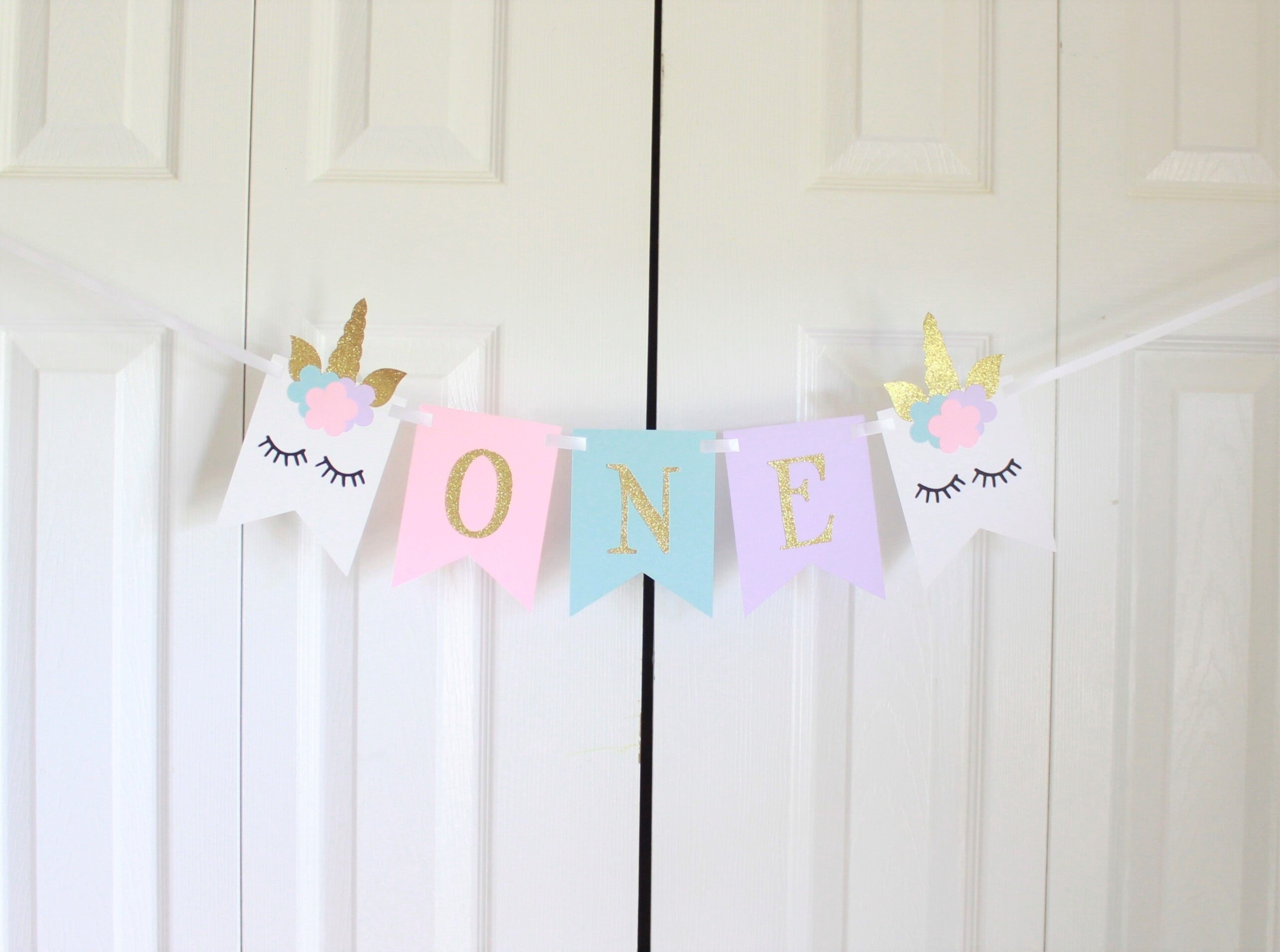 Gold Pink White Blue Purple One High Chair Unicorn Horn Etsy