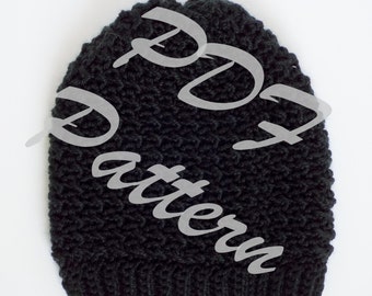 The Sycamore- PDF Crochet Pattern - Moss Stitch Beanie