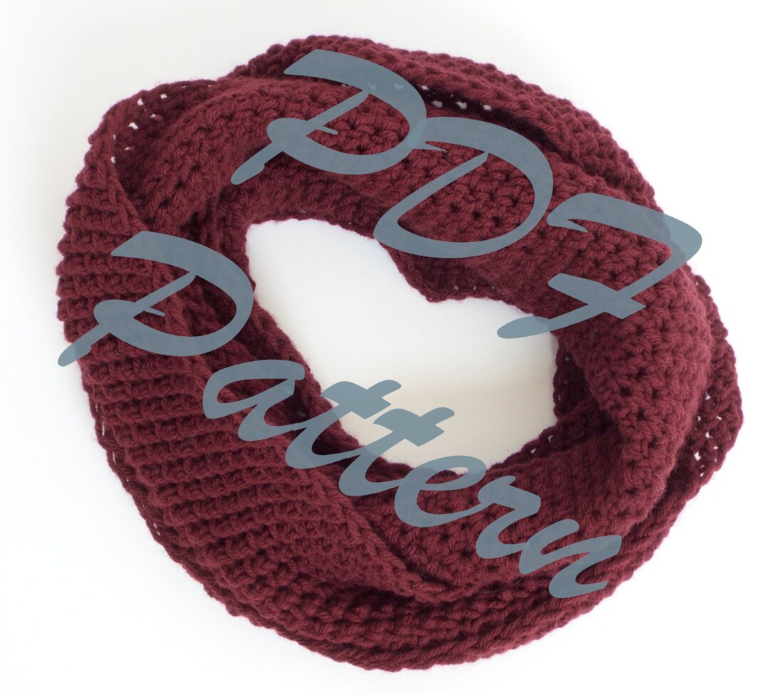 Solstice Herringbone Infinity Scarf PDF Crochet Pattern Etsy