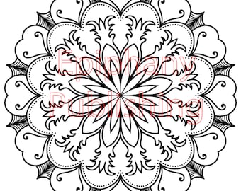 Mandala Adult Coloring Page instant download n37