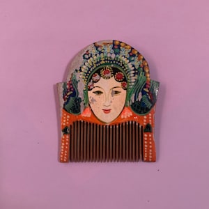 Vintage Chinese Hand-Painted Mini Comb