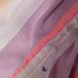 Vintage 80s Pink, Lilac, Lavender Pastel Striped Button Down Shirt image 6