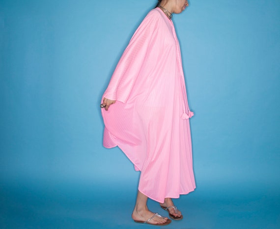 Vintage 70s Neon Pink Cocoon Nightgown - image 4