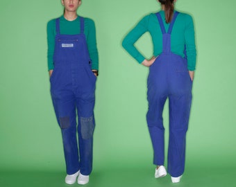 Tuta da lavoro francese blu cobalto vintage anni '70