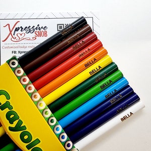 Personalized Color Pencils/Back To School/First Day of School/School Supplies/Supply List/Engraved