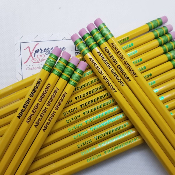 Personalized #2 Pencils/Back To School/First Day of School/School Supplies/Supply List/Engraved Name Pencils