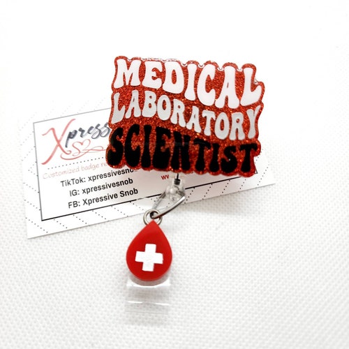 Scientist Laboratory Cartoon Badge Reel - Etsy
