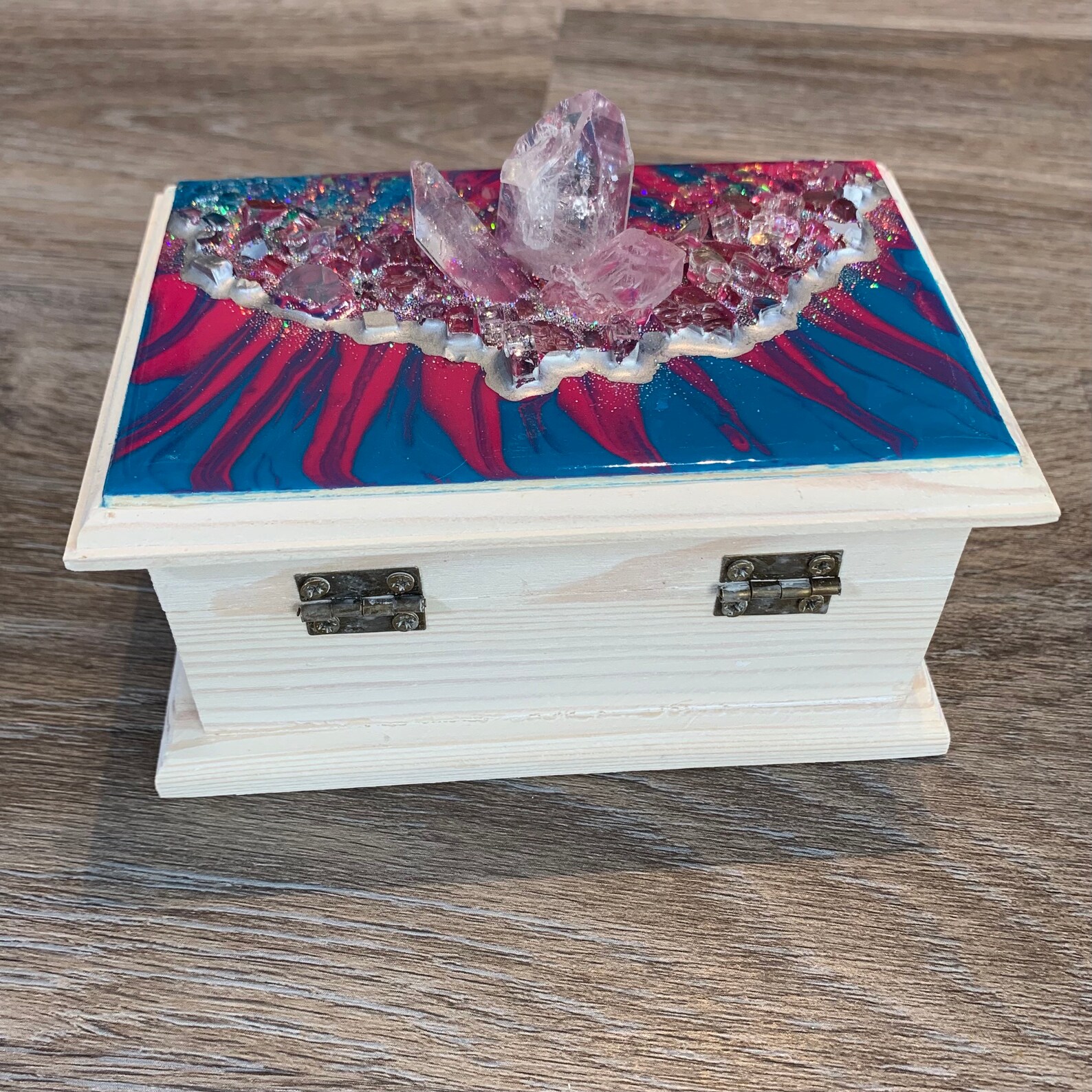 Resin Geode Jewelry box Resin Jewelry Box Etsy
