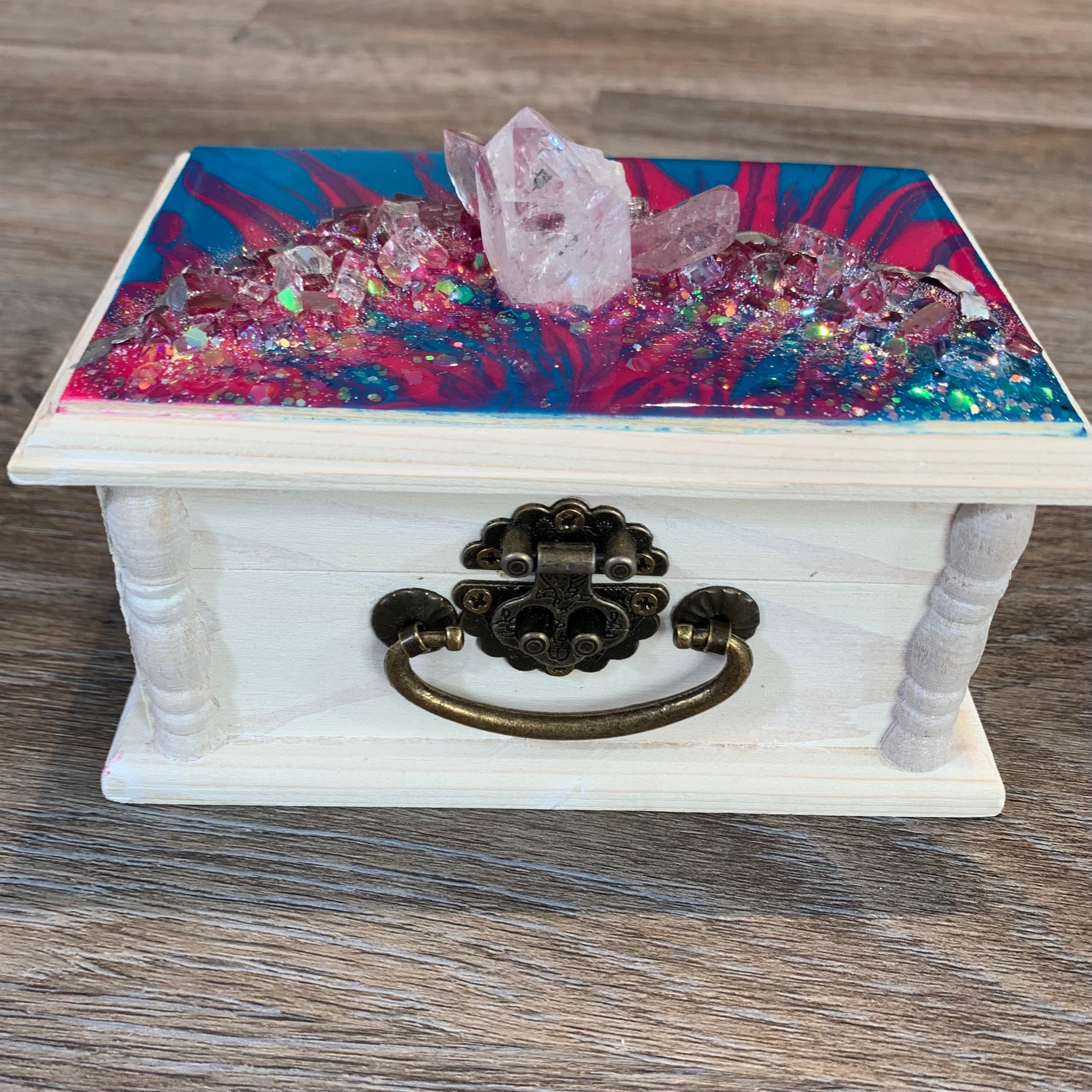 Resin Geode Jewelry box Resin Jewelry Box Etsy