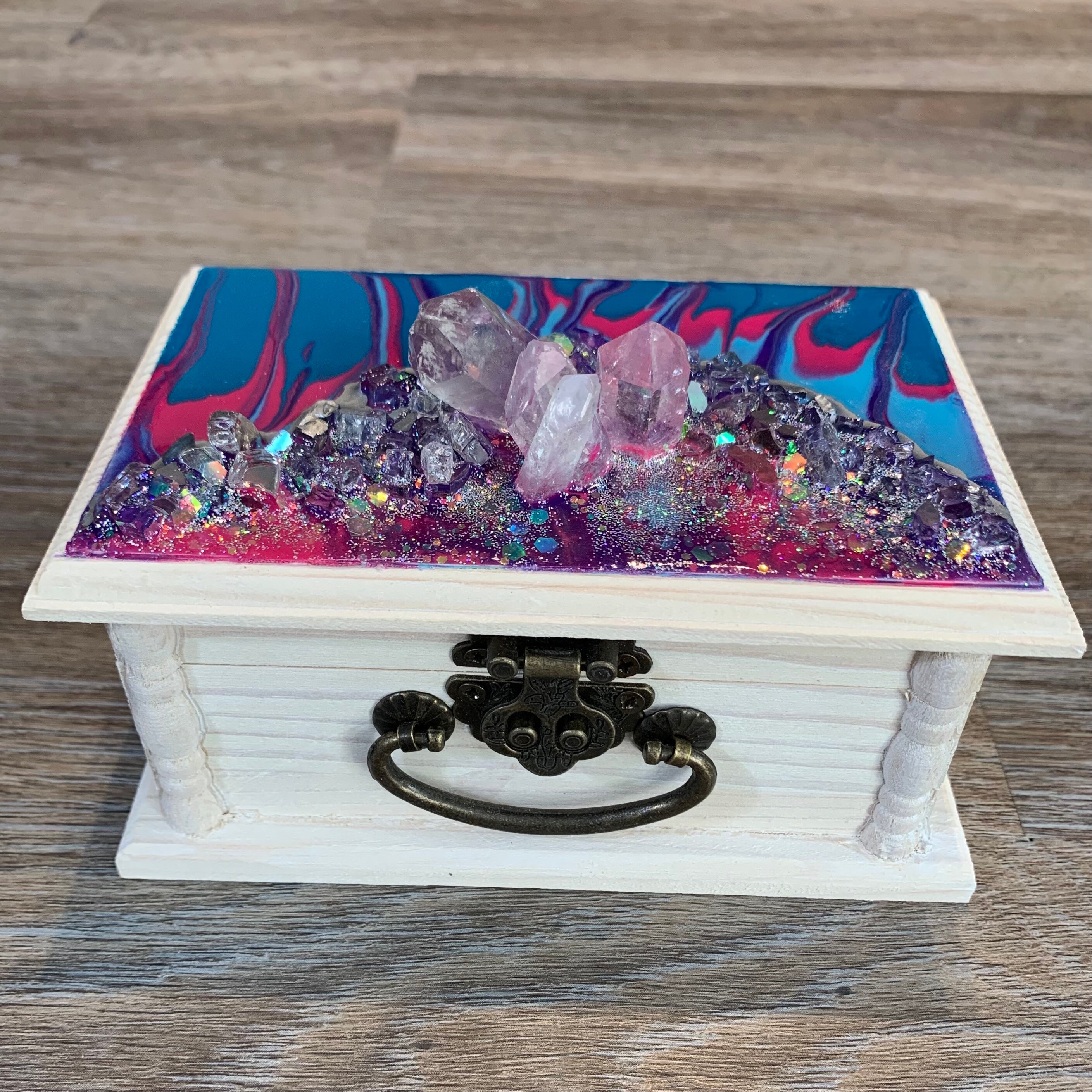 Geode Topped box Resin Geode Jewelry Box Etsy