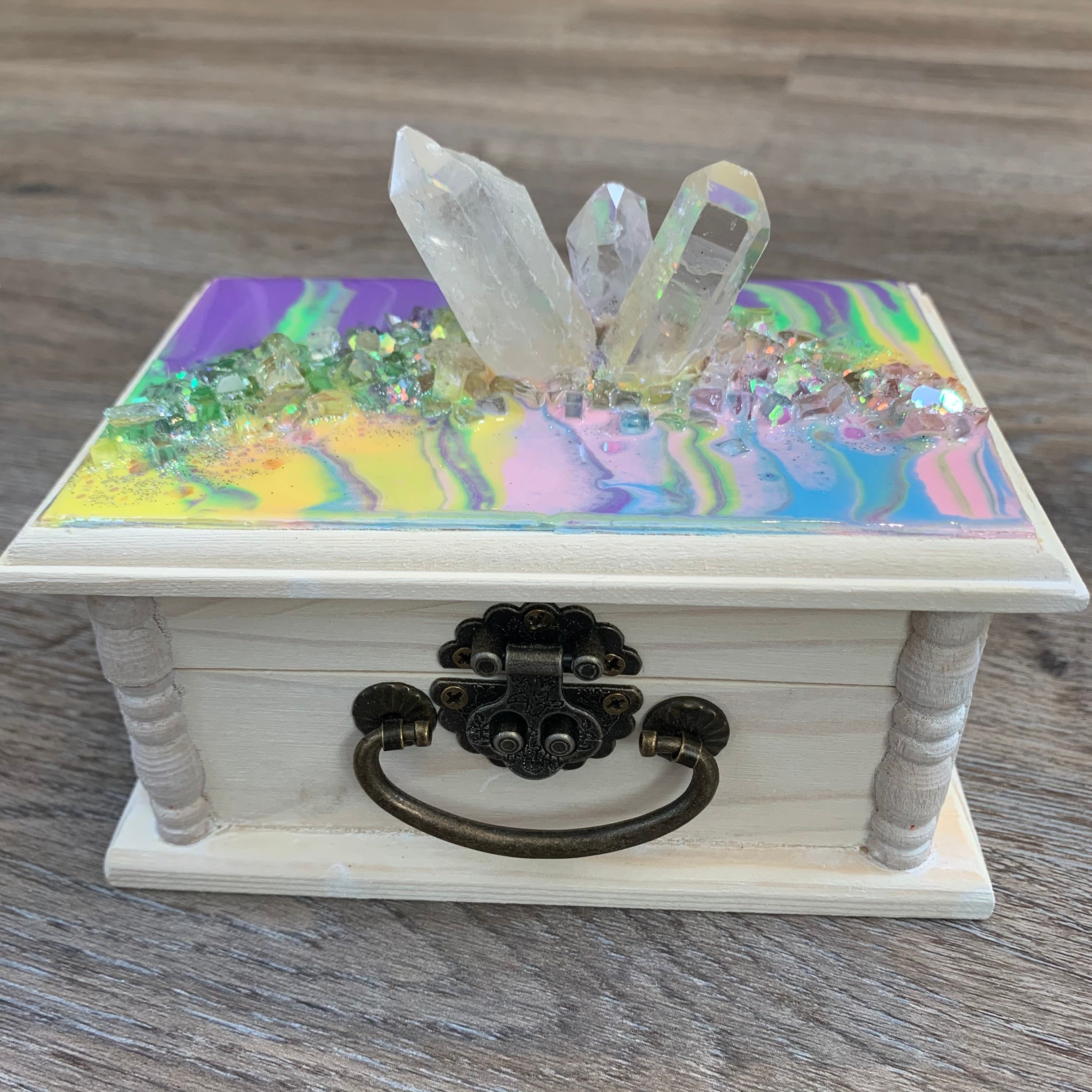 10qty Personalized Jewelry box , Resin Art Topped Jewelry Box. Etsy.de