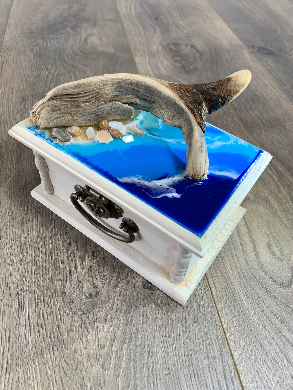 Resin Ocean Box, Resin Box, Jewelry Box, Ocean Box, Resin Ocean, Ocean