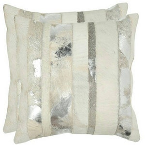 RAW Leder Argentinien - Versandkostenfrei. COWHIDE Patchwork Kissen 22&quot; x 22&quot;.