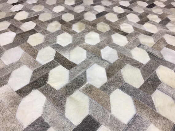 牛革パッチワーク ラグ *パッチワーク牛革ラグ - 送料無料 - 6