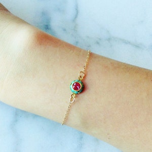 Tiny turquoise and pink  bracelet, tiny charm bracelet,  turquoise and pink bracelet, beaded bracelet, tiny bead bracelet , minimalist