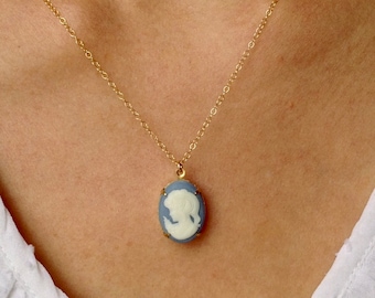 Cameo necklace, vintage cameo necklace, cameo jewelry, victorian necklace, cute necklace, everyday necklace, royal necklace