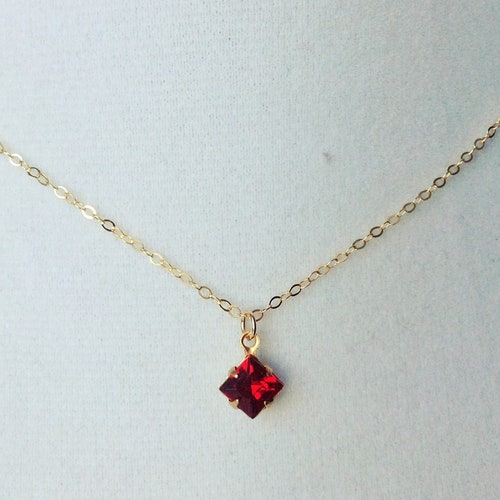 Ruby Necklace Ruby Pendant Necklace 