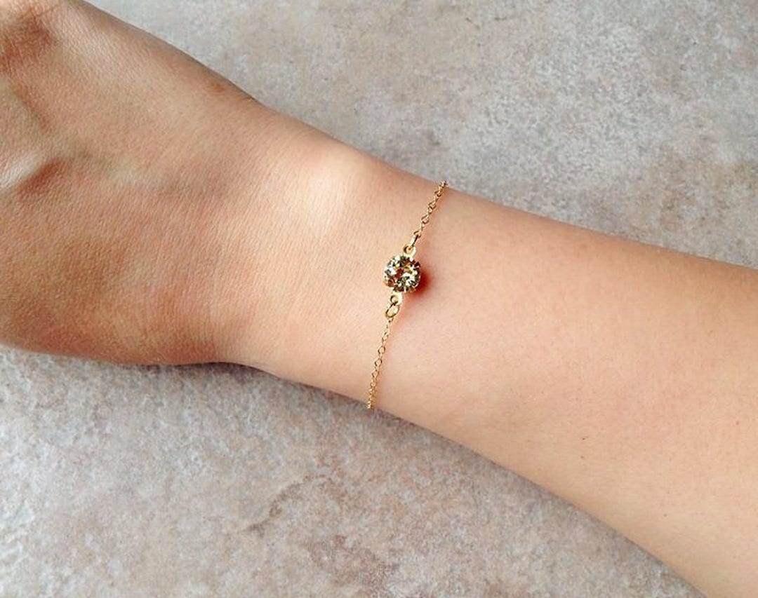 Jonquil Bracelet, Minimalist Gold Bracelet, Gold Dainty Bracelet